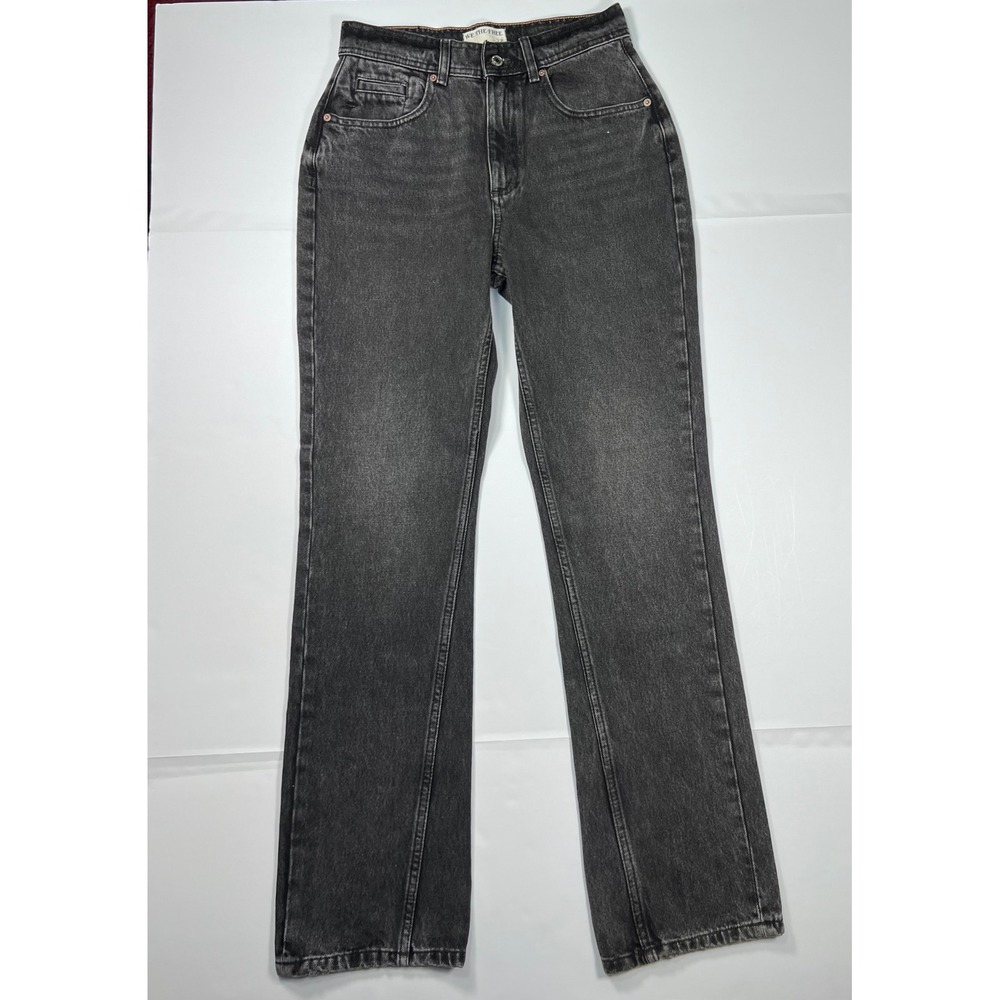 We The Free Xena Slim Straight Jeans Size 27‎ Black High Rise Straight Leg